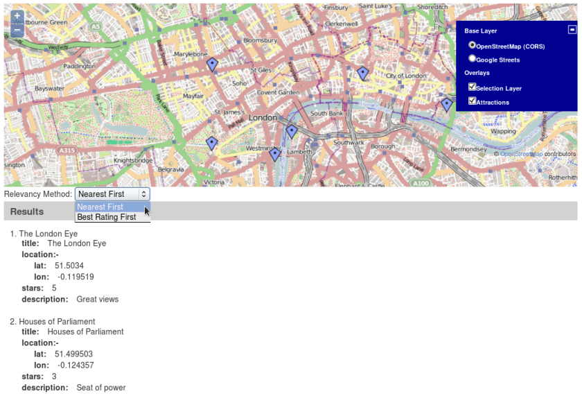 OpenLayers Widget and Range Scoring